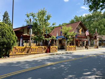 Biergarten in Helen Georgia near Yonah Mountain Campground