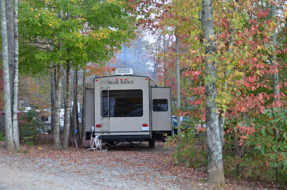 Green Space and Full Hook-up Campsites at Yonah Mountain Campground North GA Mountains