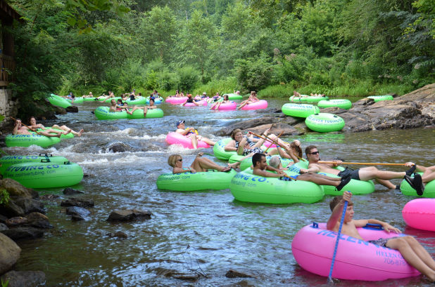 Tubing in the Chattahoochee River Helen GA